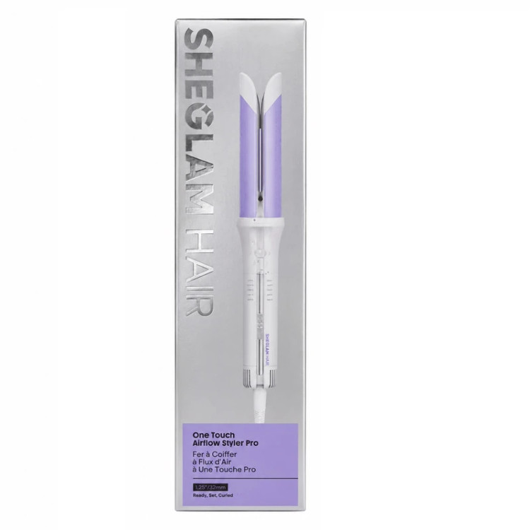 کرلی فرکننده مو بنفش شیگلم مدل One Touch Airflow Styler Proسایز 32 میلی متر