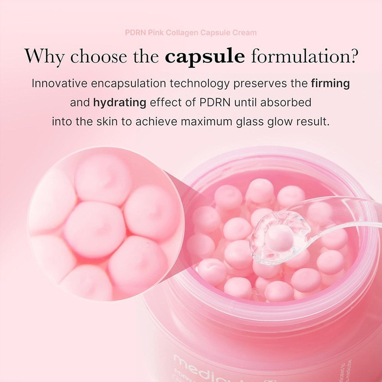 کرم کپسولی کلاژن PDRN صورتی مدی کیوب